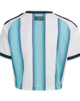 2026 Argentina Women's Stadium Home Cropped Soccer Jersey - World Cup 2026