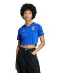2026 Italy Women's Stadium Home Cropped Soccer Jersey - World Cup 2026